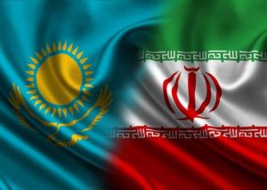 флаги Казахстана и Ирана