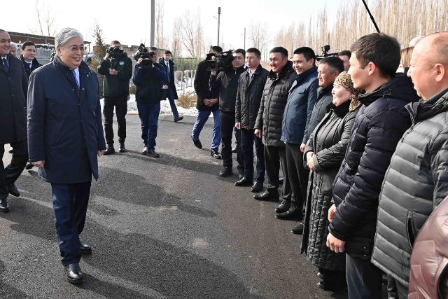 Касым-Жомарт Токаев посетил СПК «Костобе-2019»