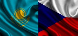 флаги Чехии и Казахстана