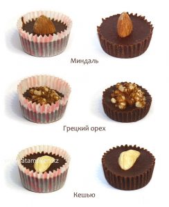 орехи в шоколаде
